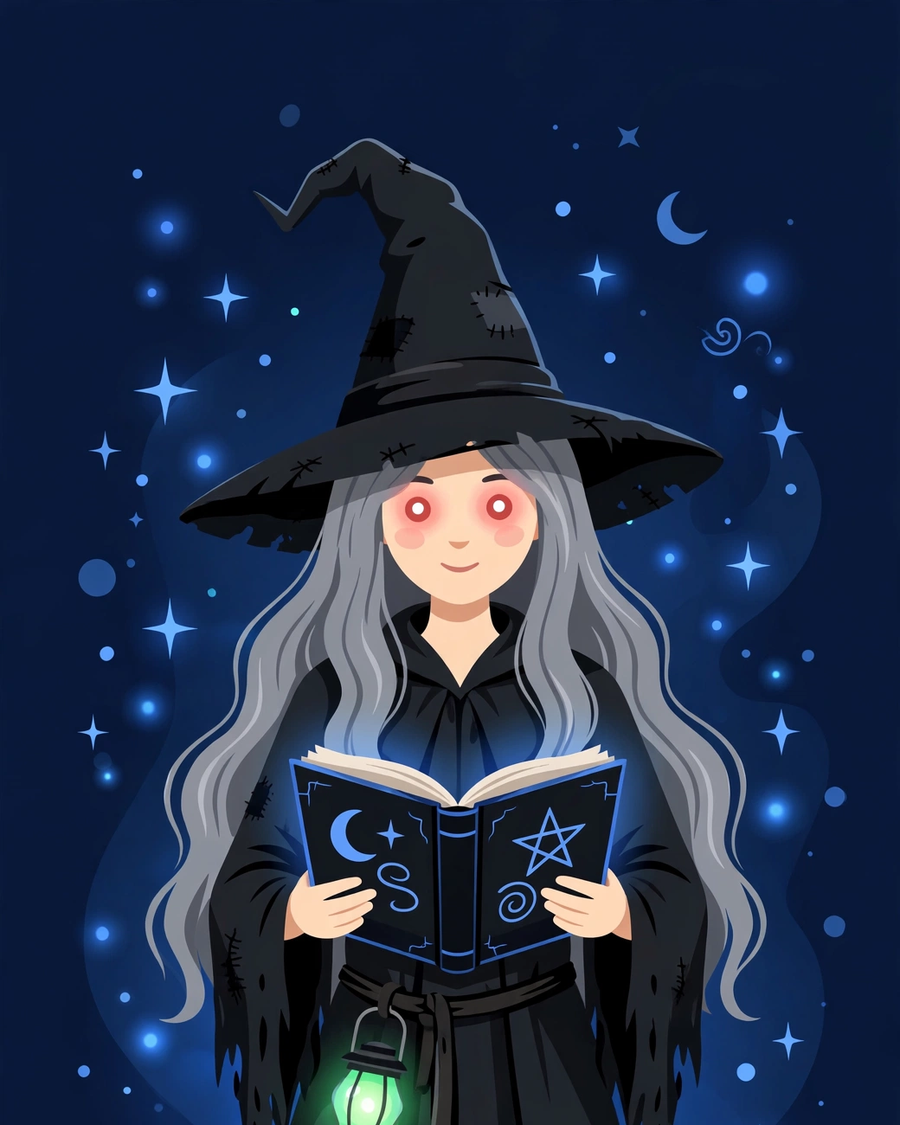 Illustration of the JOYIN animated witch Halloween decoration